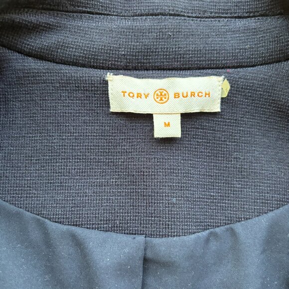 Tory Burch Lisanne Blue and Red Embroidered Blazer - Picture 3 of 12